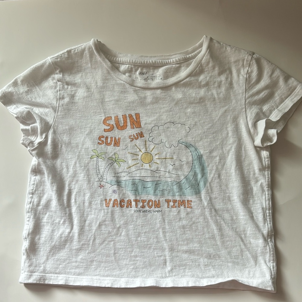 Aerie white graphic baby tee